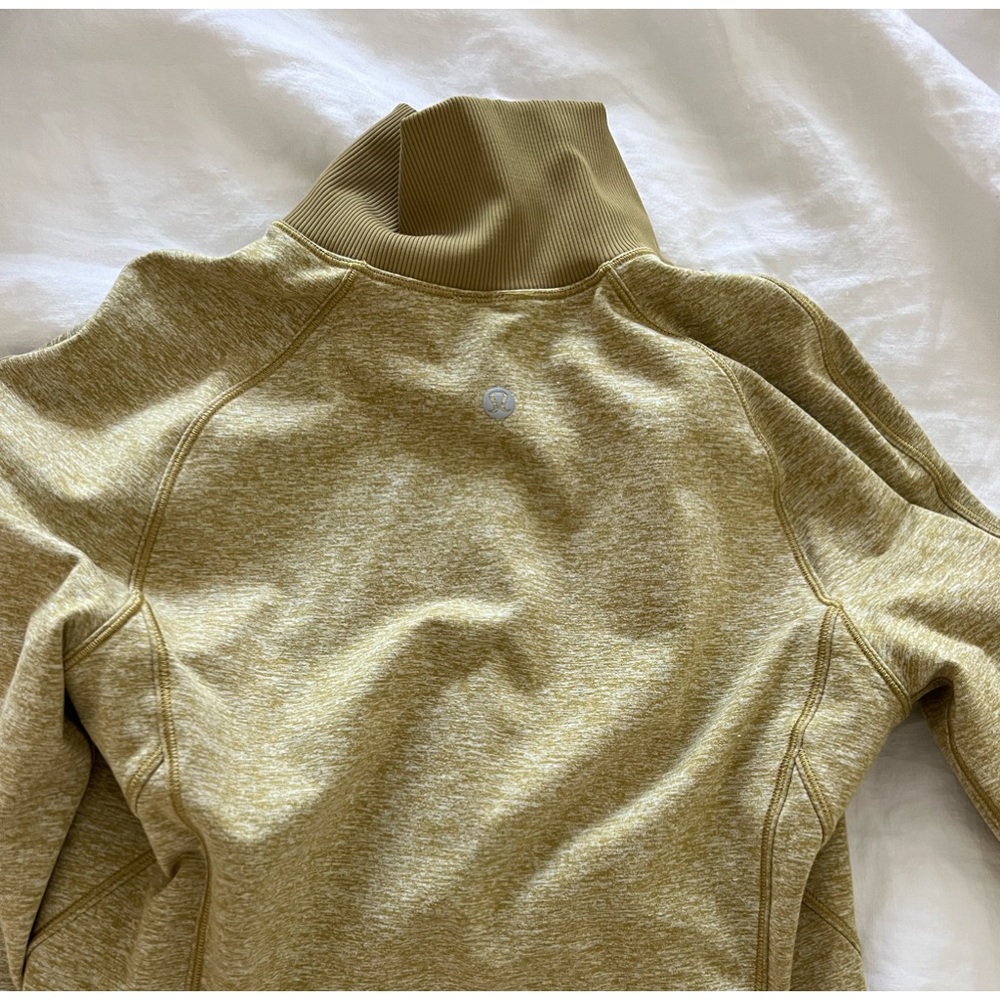 Lululemon quarters up sweatshirt/top yellow mustard color
